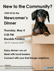 Newcomers Dinner Flyer May 5 2023
